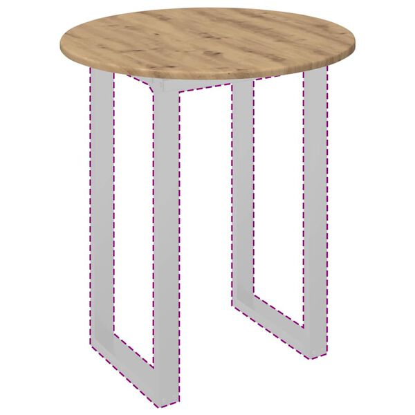 vidaXL P&ouml;yt&auml;levy artesaani tammi 60 x 60 x 1,5 cm Tekninen puu