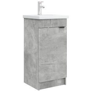 vidaXL Kylpyhuoneen allas Betoninharmaa 42 x 40 x 84,5 cm Tekninen puu
