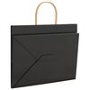 vidaXL Paperikassit 50 kpl kahvoilla musta 32x22x24 cm