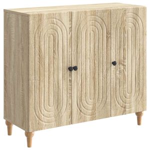 vidaXL Sivup&ouml;yt&auml; Sonoma-tammi 89 x 34,5 x 80 cm Tekninen puu