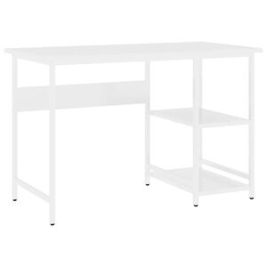 vidaXL Tietokonep&ouml;yt&auml; valkoinen 105x50x72 cm MDF/metalli