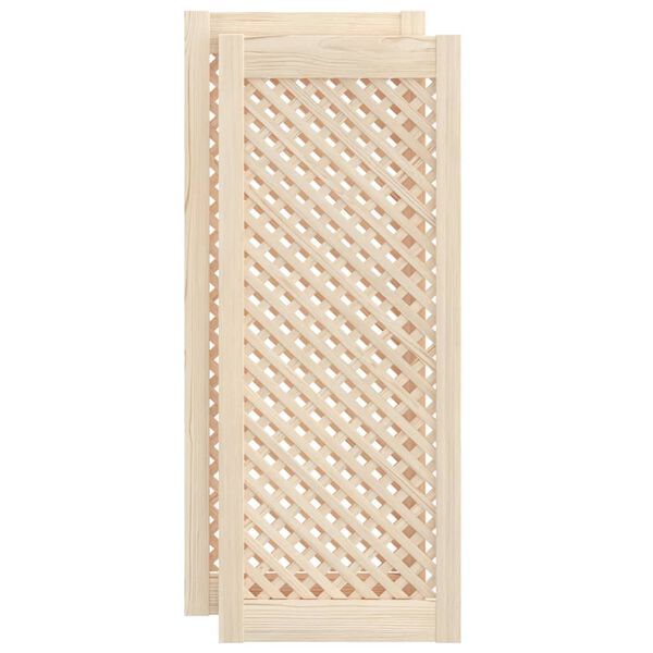 vidaXL Kaapin ovet ristikkomuotoilu 2 kpl 39,5x99 cm t&auml;ysi m&auml;nty