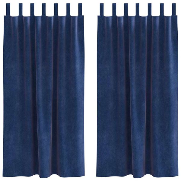 vidaXL Pimennysverhot 2 pcs Tumma Sininen 140 x 175 cm Sametti
