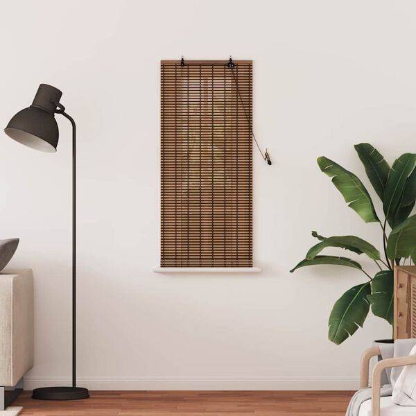 vidaXL Rullaverho verhoilla Ruskea 60 x 160 cm Bambu