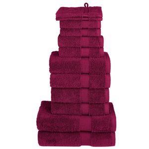 vidaXL Premium Pyyhkeet 12-osaa SOLUND viininpunainen 600 gsm