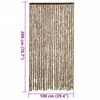 vidaXL Hyönteisverho beige ja ruskea 100x200 cm chenille