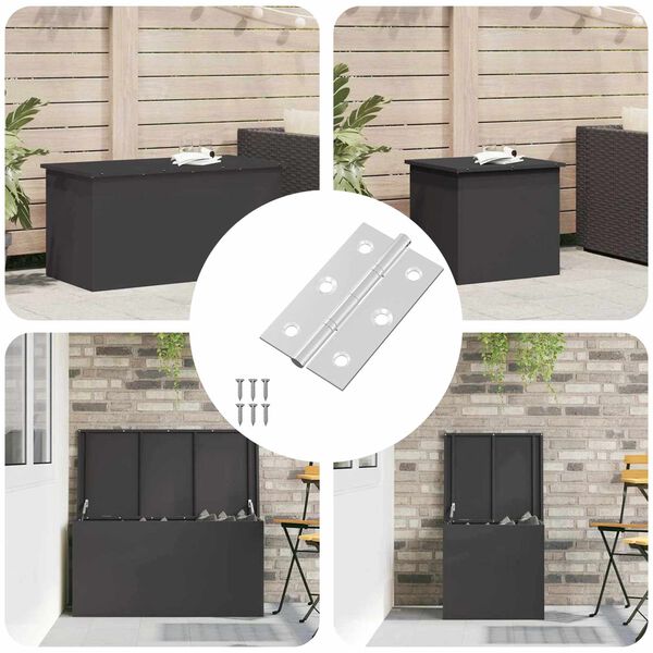 vidaXL Sarana Yksiv&auml;rinen 12 pcs Hopea 58 x 35 x 1 mm Ter&auml;s