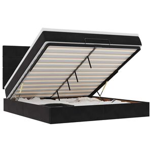 vidaXL Ottomaanis&auml;nky patjoineen musta 180x200cm sametti