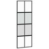 vidaXL Liukuovi musta 76x205 cm karkaistu lasi ja alumiini