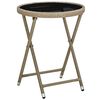 vidaXL Teep&ouml;yt&auml; beige 60 cm polyrottinki ja karkaistu lasi