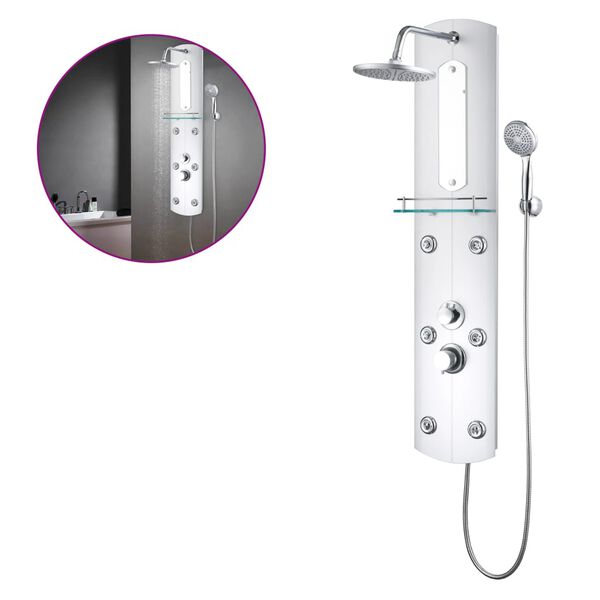 vidaXL Suihkupaneeli 25x43x120 cm hopea