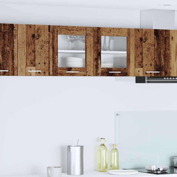 vidaXL Henkarikaappi ovella Vanha puu ja valkoinen 80 x 31 x 40 cm