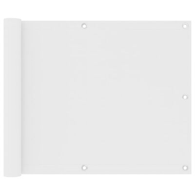 vidaXL Parvekkeen suoja valkoinen 75x600 cm Oxford kangas