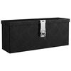 vidaXL S&auml;ilytyslaatikko musta 50x15x20,5 cm alumiini