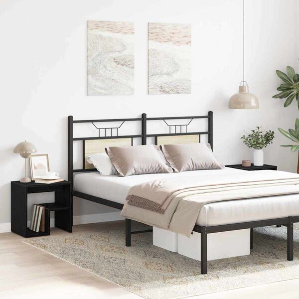 vidaXL Y&ouml;p&ouml;yt&auml;kaappi 2 pcs Musta tammi. 40 x 30 x 40 cm Tekninen puu