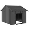vidaXL Koiratalo katolla 83x130x85 cm galvanoitua ter&auml;st&auml;