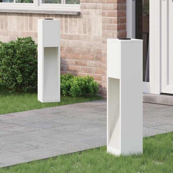 vidaXL Aurinkoinen LED-polkuvalo 2 pcs Valkoinen Kylm&auml;valssattu ter&auml;s