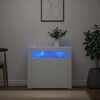 vidaXL Senkki LED-valoilla valkoinen 80x35x75 cm