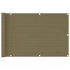 vidaXL Parvekkeen suoja harmaanruskea 90x400 cm HDPE