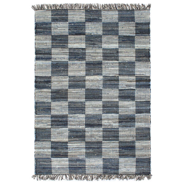 vidaXL K&auml;sin punottu chindi-matto denim 80x160 cm sininen