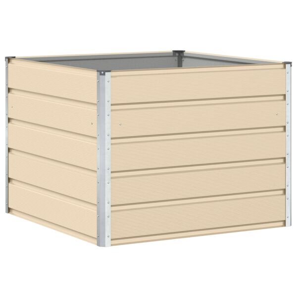 vidaXL Kukkalaatikko Ivoori 100 x 100 x 75 cm Ter&auml;s