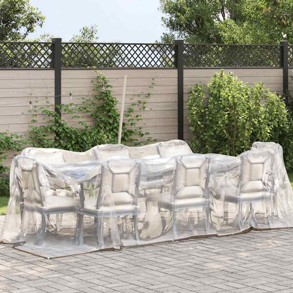 vidaXL kirkas suojapeite silmukoilla 2x5 m polyeteeni