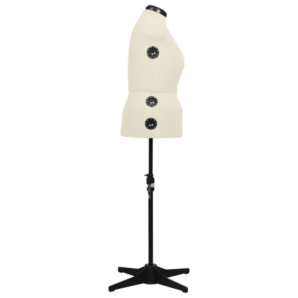 vidaXL Säädettävä mallinukke nainen kerma L koko 44-50