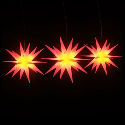 vidaXL Jouluvalot LED-valoilla 3 kpl taitettava punainen