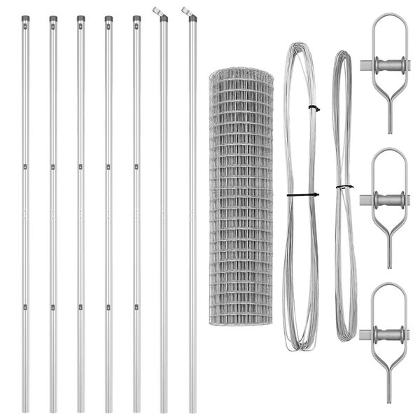 vidaXL Aita ja Tuki Hopea 1,2 x 10 m Ter&auml;s ja PVC