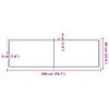 vidaXLPöytälevy ruskea 200x60x(2-4)cm käsitelty täystammi elävä reuna