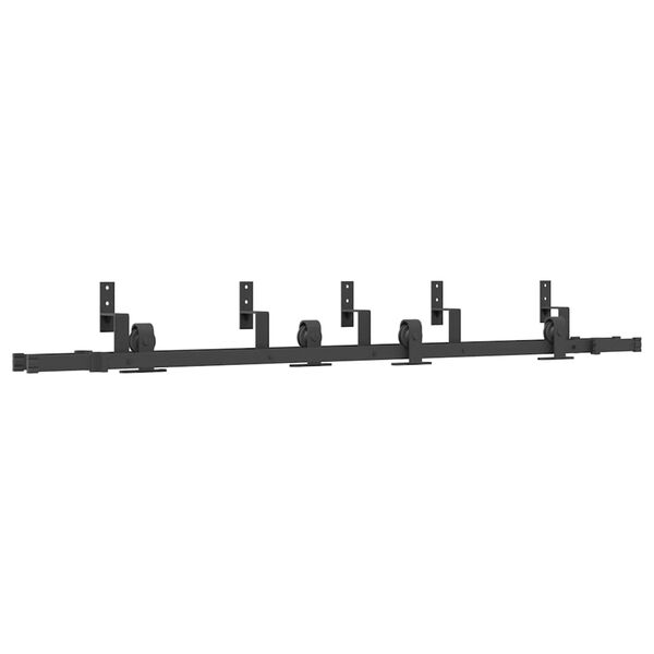 vidaXL Liukuoven asennussarja ter&auml;s 200 cm musta