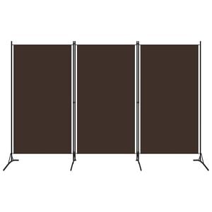 vidaXL 3-paneelinen tilanjakaja ruskea 260x180 cm