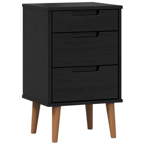vidaXL Y&ouml;p&ouml;yt&auml;kaappi MOLDE Musta 40 x 35 x 65 cm T&auml;ysi m&auml;nty