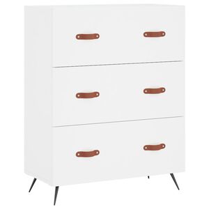 vidaXL Lipasto valkoinen 69,5x34x90 cm tekninen puu