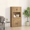 vidaXL Highboard artesaani tammi 80 x 33 x 150 cm Tekninen puu