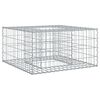 vidaXL Gabion Kohotettu Peti Hopea 80 x 80 x 40 cm Galvanoitu ter&auml;s