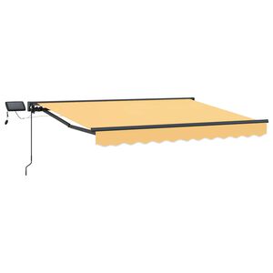 vidaXL Manuaalinen markiisin runko LED-valoilla Hiekka 3,5 x 2,5 m