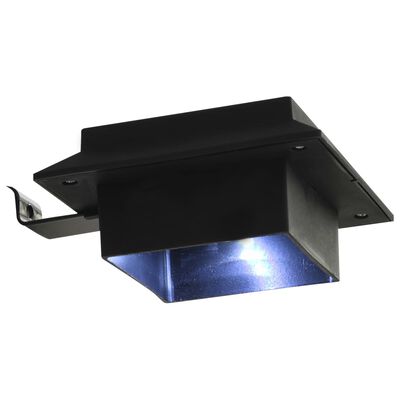 vidaXL Ulkoaurinkokennovalaisin 12 kpl LED neliö 12 cm musta