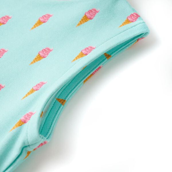 Lasten mekko kiristysny&ouml;rill&auml; vaalea minttu 116