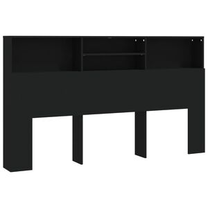 vidaXL S&auml;ngynp&auml;&auml;ty s&auml;ilytystilalla musta 180x19x103,5 cm