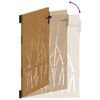 vidaXL Puutarhaportti 100x150 cm Corten-ter&auml;s Ruohokuvio