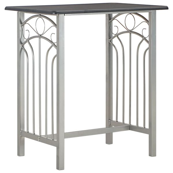 vidaXL 3-osainen baarikalusteryhmä puu ja teräs musta