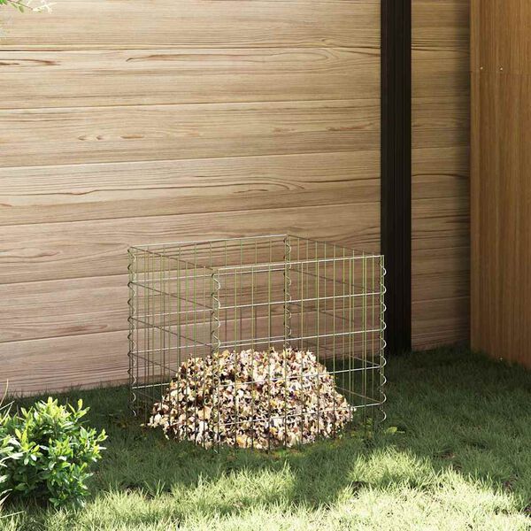 vidaXL Kompostori Harmaa Teräs