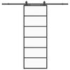 vidaXL Liukuovi asennustarvikkeilla musta 76x205 cm ESG lasi