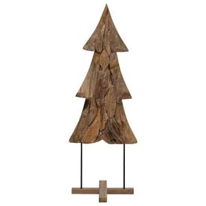 vidaXL Joulukuusi Ruskea 90 cm Tiikkipuu