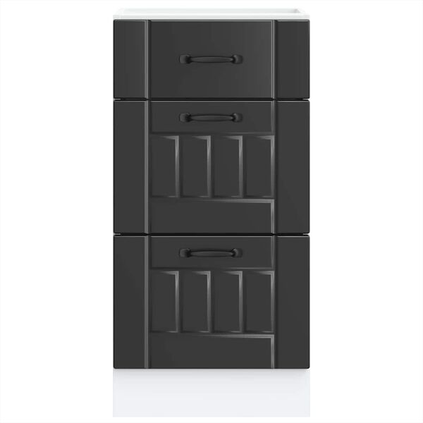 vidaXL Keitti&ouml;n p&ouml;yt&auml;kaappi "Lucca" musta tekopuu