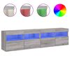 vidaXL TV-sein&auml;kaapit LED-valoilla 2 kpl harmaa Sonoma 80x30x40 cm
