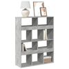 vidaXL Kirjahylly betoninharmaa 100x33x125,5 cm tekninen puu