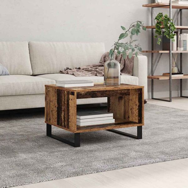 vidaXL Sohvap&ouml;yt&auml; Vanha puu 60 x 50 x 40 cm Tekninen puu