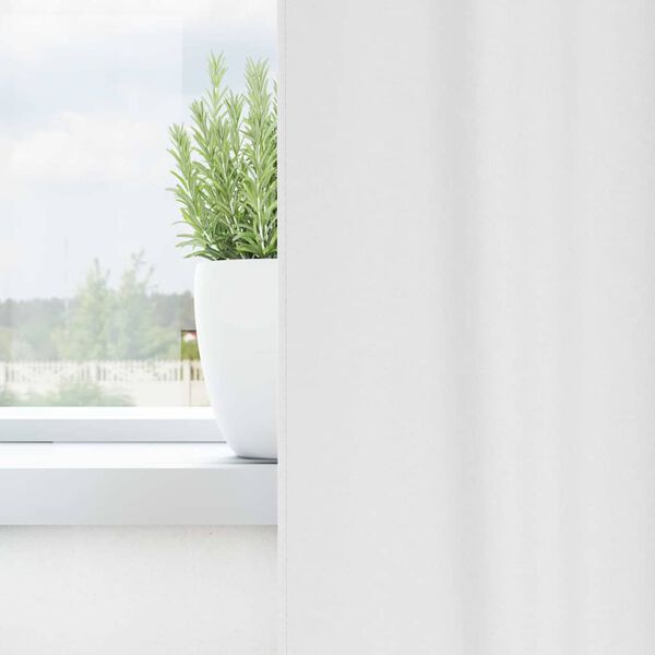 vidaXL Piment&auml;v&auml; verho renkailla 2 pcs Kirkas valkoinen 140 x 140 cm